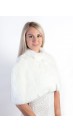 White Rex Fur Shawl